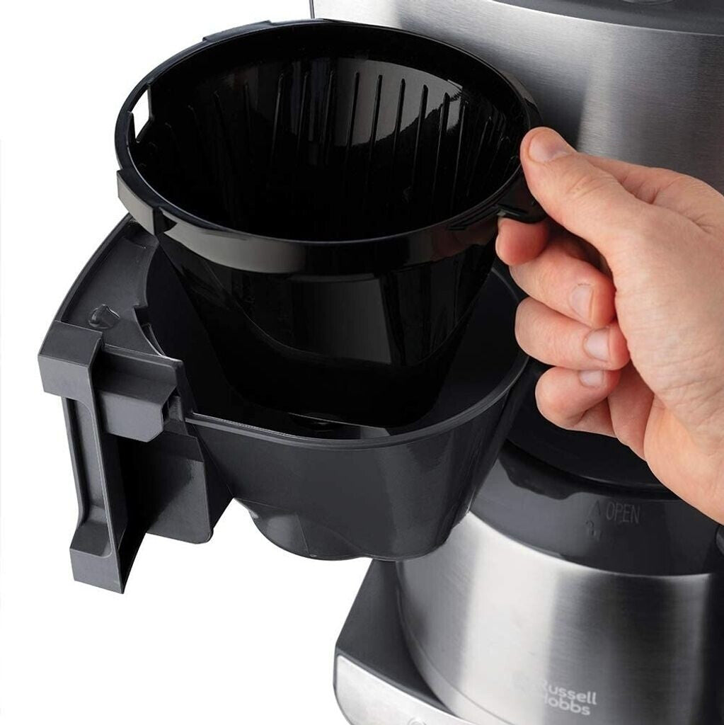 Russell Hobbs Grind and Brew Thermal Carafe - Filterkaffeemaschine - 1 l - Kaffeebohnen - Eingebautes Mahlwerk - Schwarz - Edelstahl