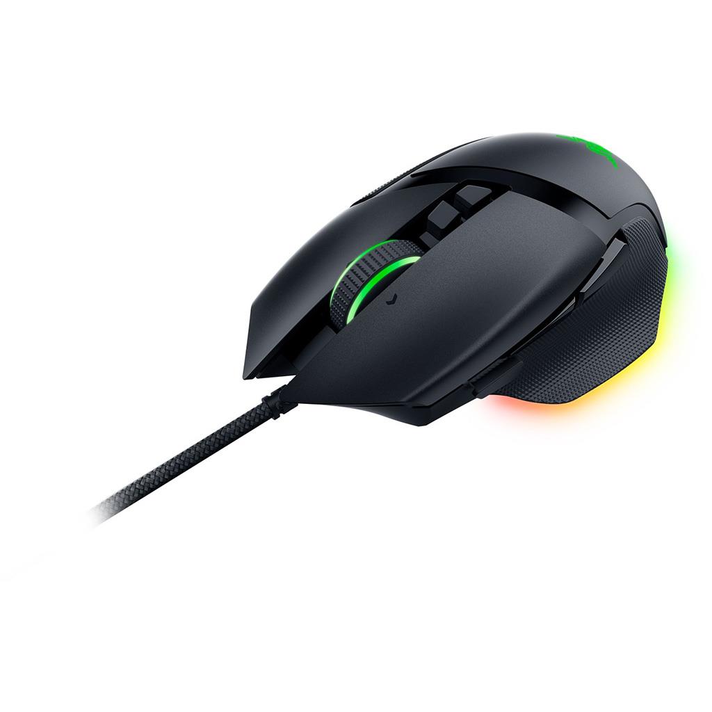 Razer Basilisk V3 Maus rechts, Gaming Maus mit 26000 DPI, 11 Tasten, kabelgebunden, schwarz