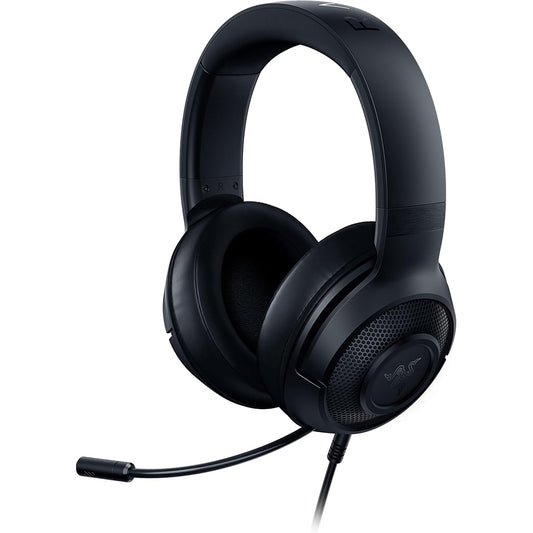 Razer Kraken X Lite wired gaming headset with microphone, designed for comfortable and immersive audio experience.
