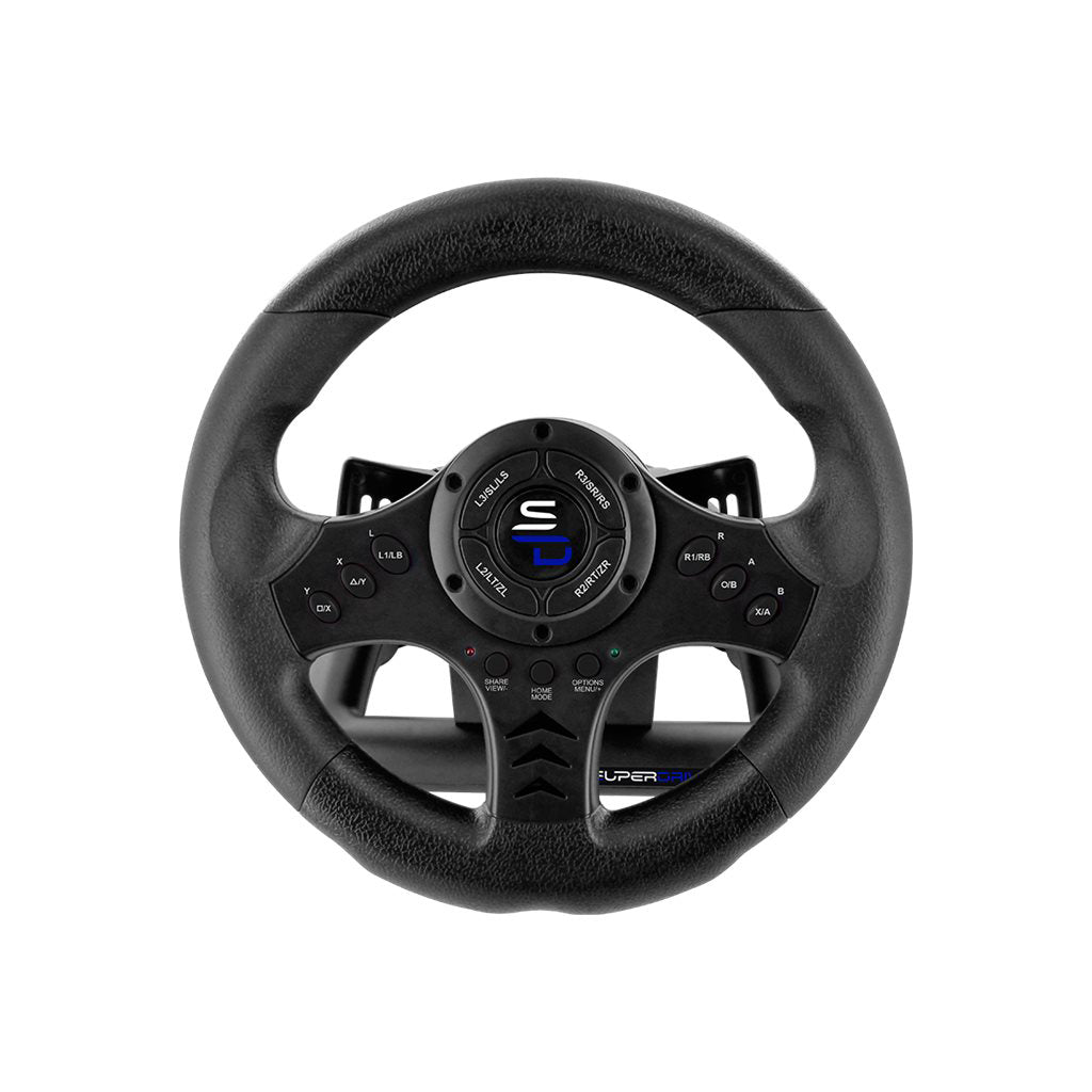 Subsonic SA5426-NG GamingLenkrad front view with controls and black steering wheel design for gaming.