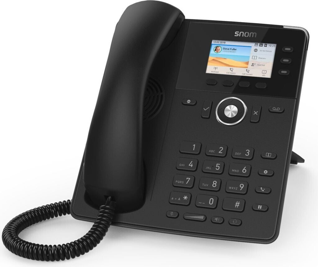 Snom Tischtelefon D717 - IP-Telefon - Schwarz - Kabelgebundenes Mobilteil - Im Band - Out-of band - SIP-Info - 3 Zeilen - 1000 Eintragungen