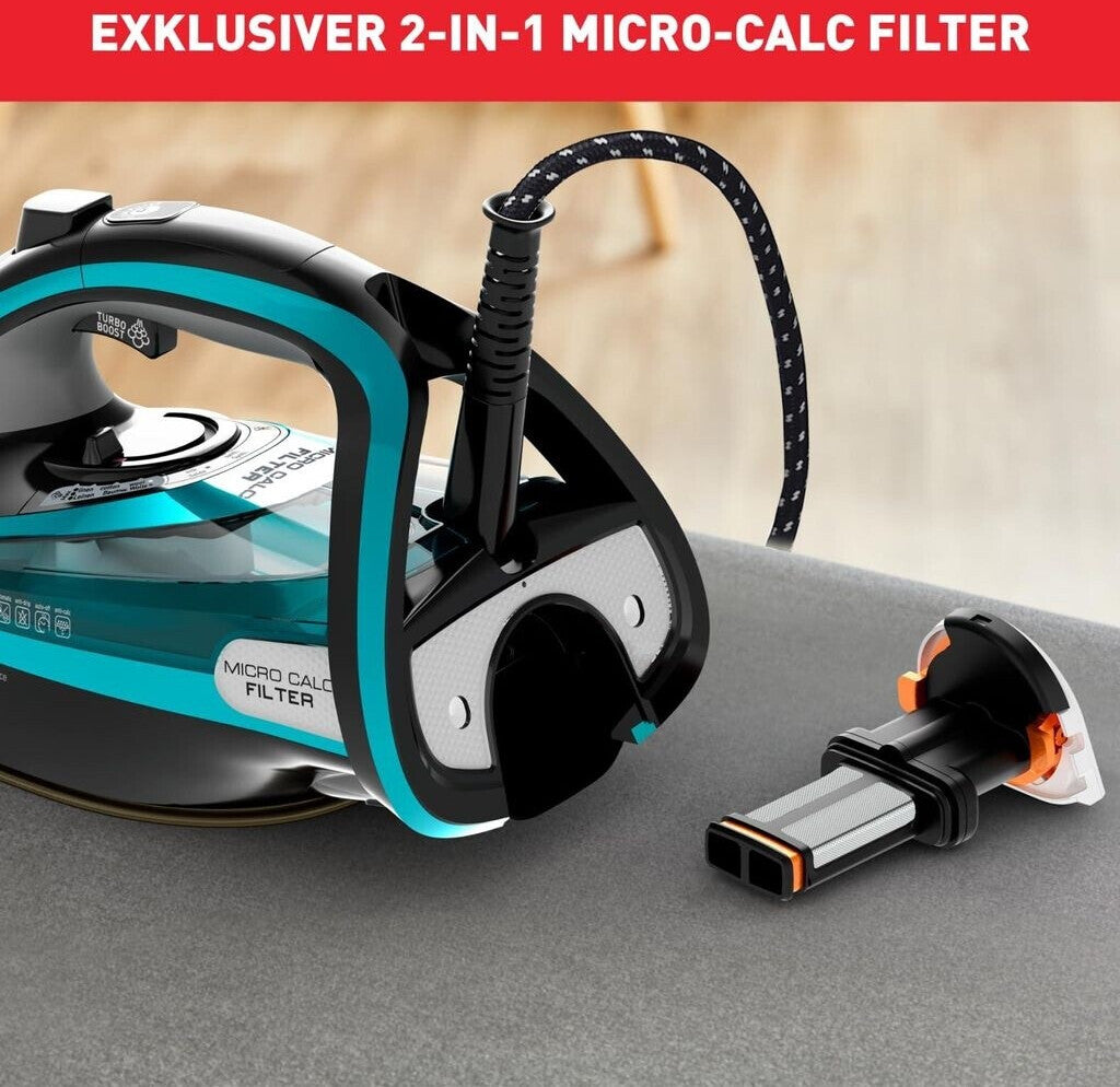 TEFAL Ultimate Pure FV9844E0 - Dampfbügeleisen mit automatischer Abschaltung - Durilium AirGlide automatische Reinigung