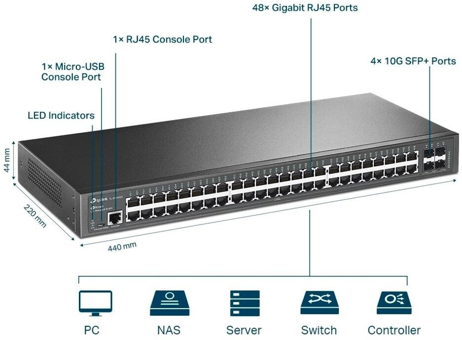 TP-LINK JetStream TL-SG3452X V1 - Switch - managed