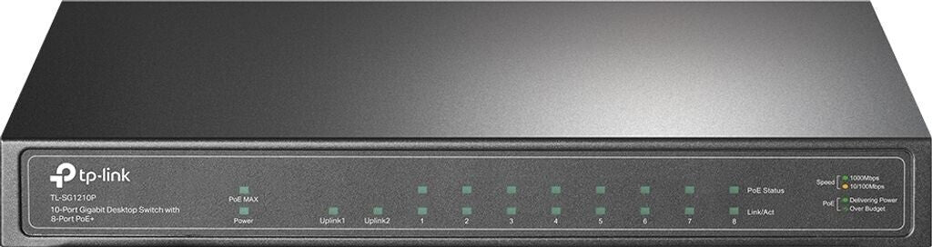 TP-LINK TL-SG1210P - Unmanaged - Gigabit Ethernet (10/100/1000) - Power over Ethernet (PoE) - Wandmontage