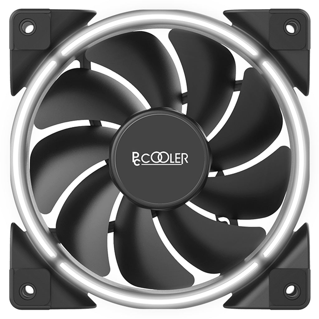 PCCOOLER Lüfter - Bis zu 1800 U/min und 54,5 CFM - verschiedene Farben - CORONA-WHITE - 6940526104926
