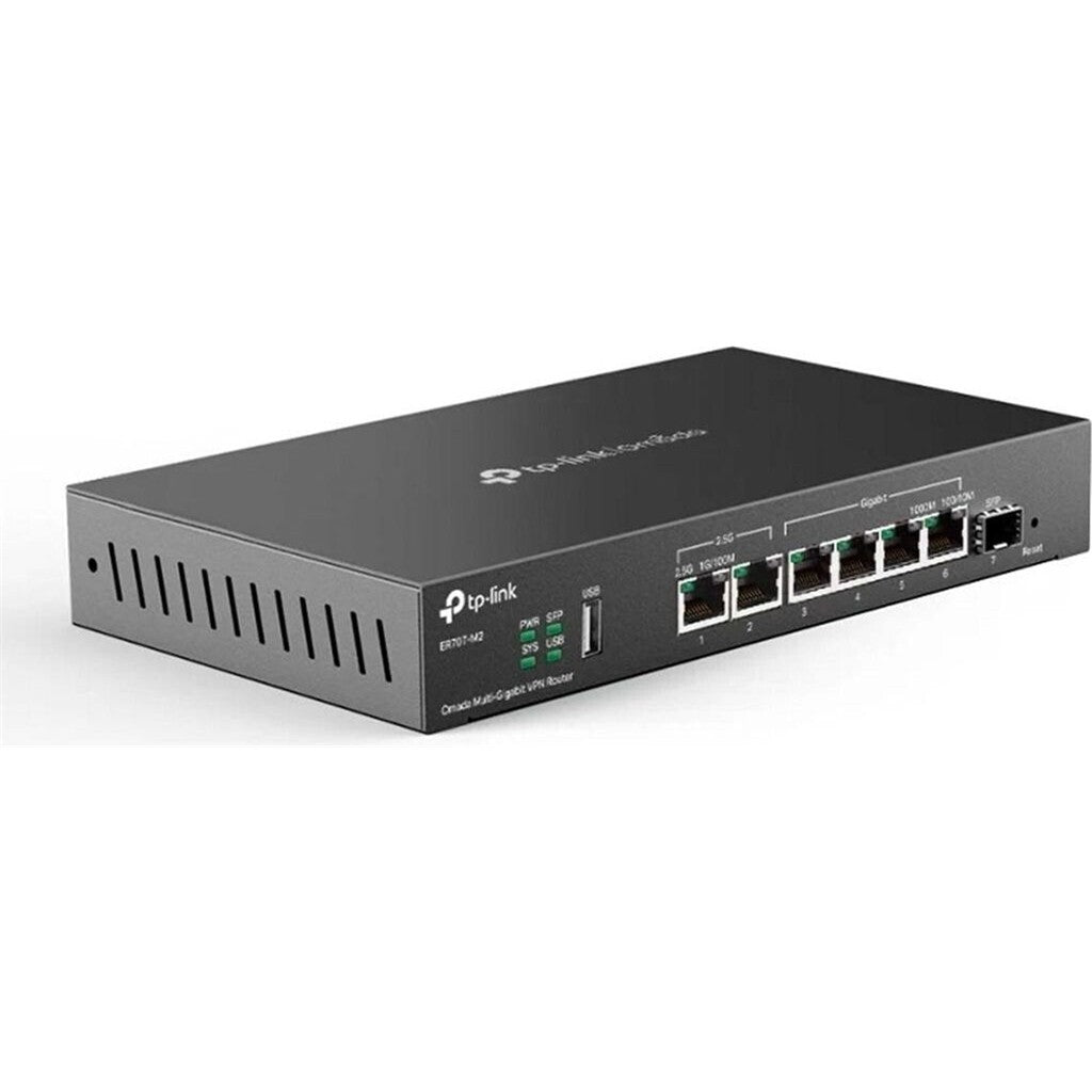 TP-LINK Omada ER707-M2 - Ethernet-WAN - 2.5 Gigabit Ethernet - Schnelles Ethernet - Gigabit Ethernet - Schwarz