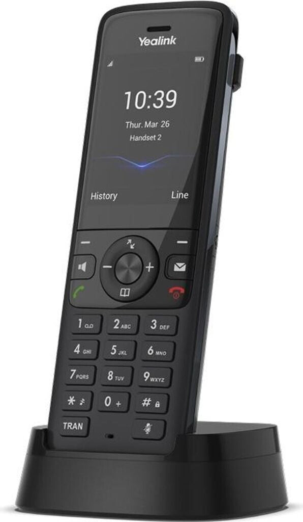 Yealink W78P - IP-Telefon - Schwarz - Kabelloses Mobilteil - Tisch/Wand - 50 m - 300 m