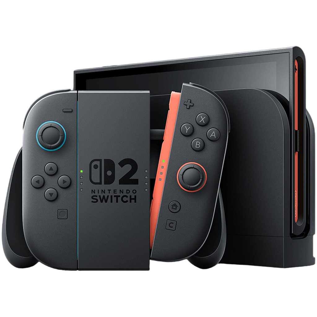Nintendo Switch 2, Nintendo Switch 2, Schwarz, Analog / Digital, D-Pad, Home button, Menü-Taste, Power-Taste, Tasten, LCD