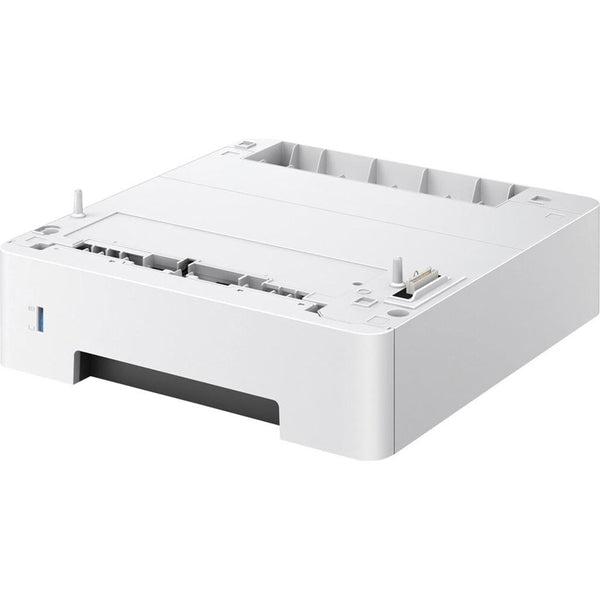 Kyocera Papierkassette PF-1100 side view, compatible with Ecosys printers, supports 250 sheets, gray color