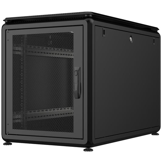 Rockstable 12HE 19 Zoll 600x1000x697mm (BxTxH) Serverschrank | Netzwerkschrank perforierte Tür - Premium Line