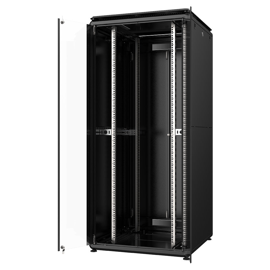 Rockstable 42HE 19 Zoll 800x800x2027mm (BxTxH) Serverschrank | Netzwerkschrank Glastür - Premium Line