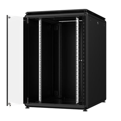 Rockstable 22HE 19 Zoll 800x1000x1139mm (BxTxH) Serverschrank | Netzwerkschrank Glastür - Premium Line