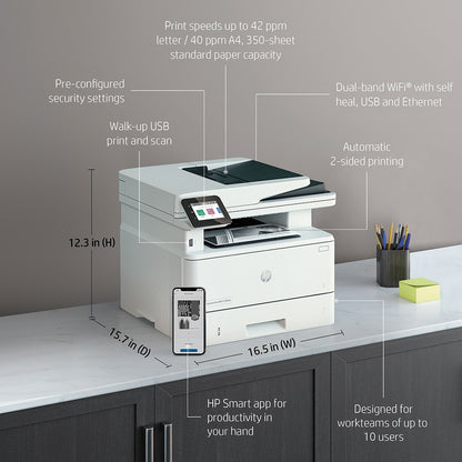 HP LaserJet Pro 4002dn Drucker - Laser - 1200 x 1200 DPI - A4 - 40 Seiten pro Minute - Doppelseitiger Druck - Weiß