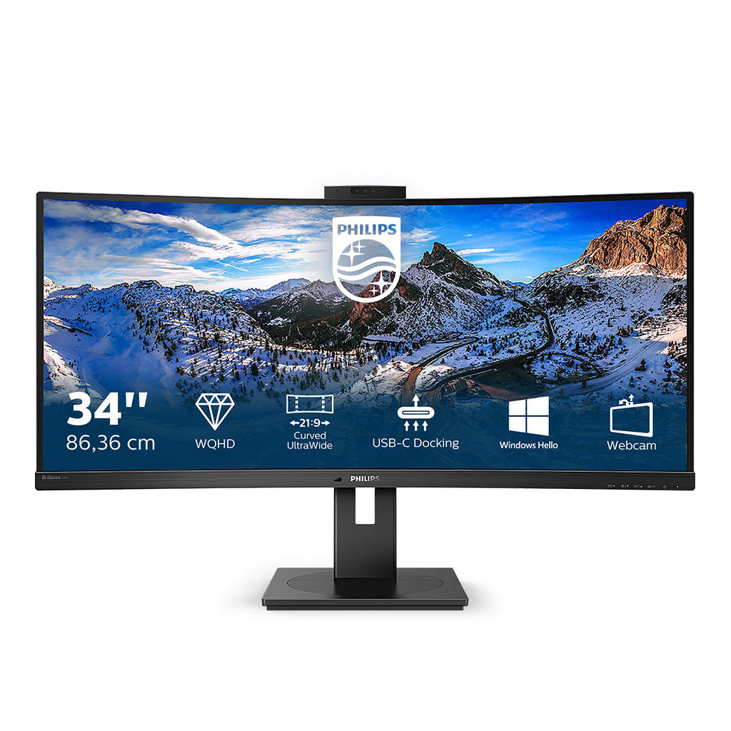 Philips P Line 346P1CRH LED display 86,4 cm (34") 3440 x 1440 Pixel UltraWide Quad HD Schwarz - 346P1CRH - 8712581762193