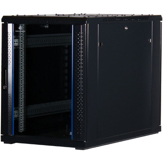 Rockstable 19 Zoll Serverschrank | Netzwerkschrank 12HE 600x1000x637mm (BxTxH) | RS19-6012PP | perforierte Tür - RS19-6012PP - 4260714310659