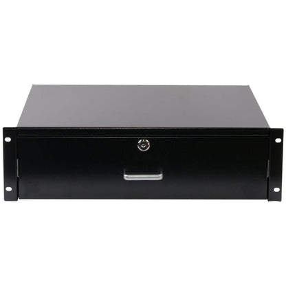 Rockstable 3 HE 19" Abschließbare Schublade - Schubladeneinheit - Schwarz - Stahl - 3U - Oval - 48,3 cm (19")