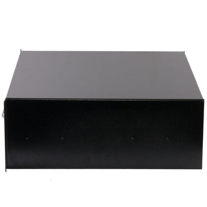 Rockstable 3 HE 19" Abschließbare Schublade - Schubladeneinheit - Schwarz - Stahl - 3U - Oval - 48,3 cm (19")