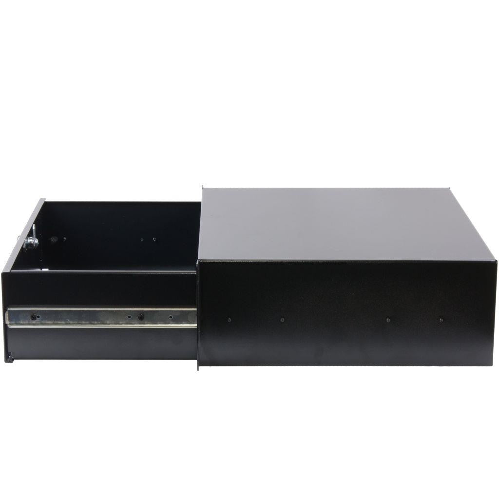 Rockstable 3 HE 19" Abschließbare Schublade - Schubladeneinheit - Schwarz - Stahl - 3U - Oval - 48,3 cm (19")