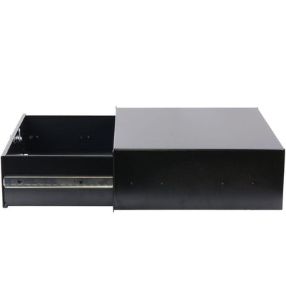 Rockstable 3 HE 19" Abschließbare Schublade - Schubladeneinheit - Schwarz - Stahl - 3U - Oval - 48,3 cm (19")