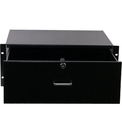 Rockstable 4 HE 19" Abschließbare Schublade - Schubladeneinheit - Schwarz - Stahl - 4U - Oval - 48,3 cm (19 Zoll)