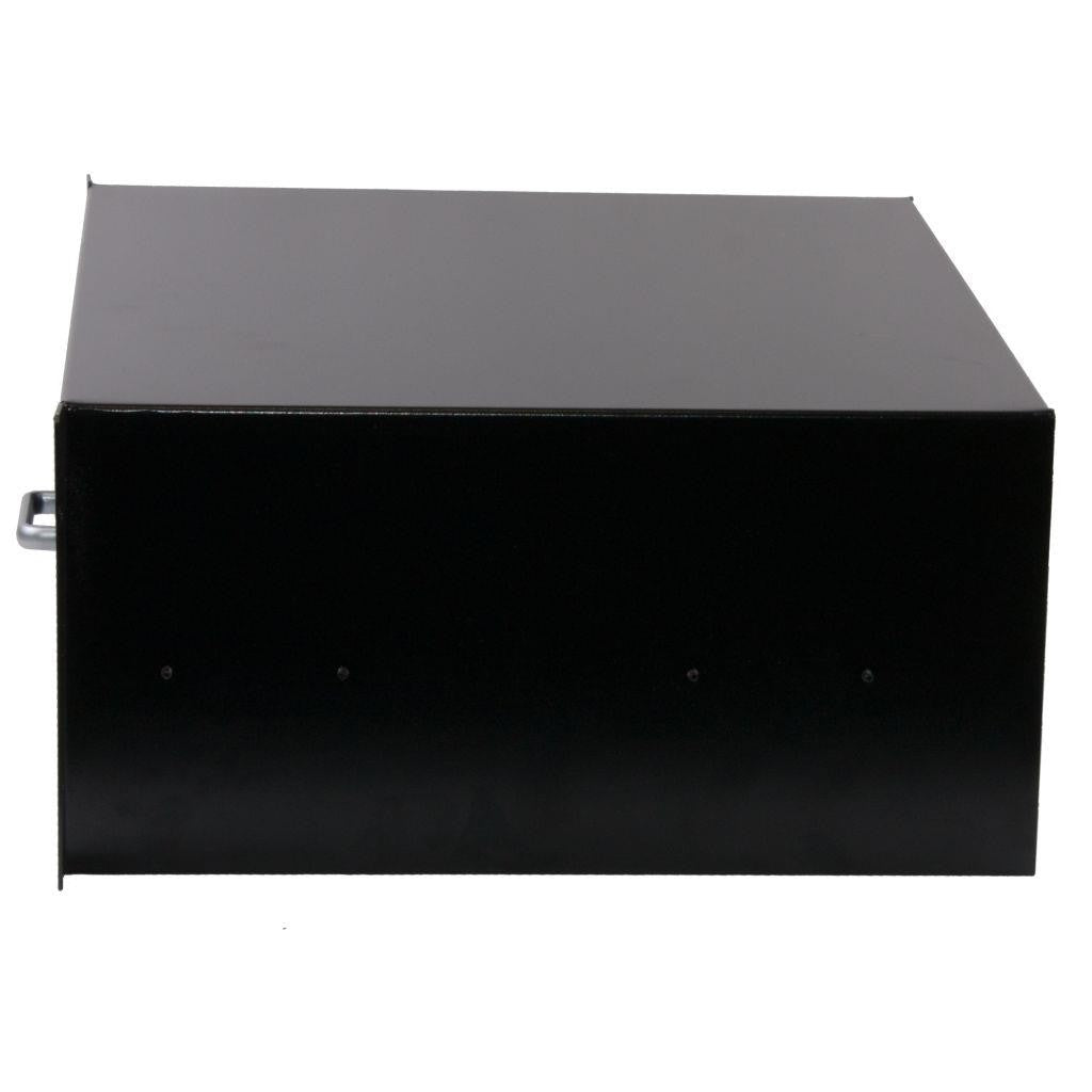 Rockstable 4 HE 19" Abschließbare Schublade - Schubladeneinheit - Schwarz - Stahl - 4U - Oval - 48,3 cm (19 Zoll)