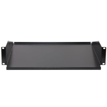 Rockstable 2 HE 19" Fachboden - Regalboden - Schwarz - Stahl - 20 kg - 2U - Oval