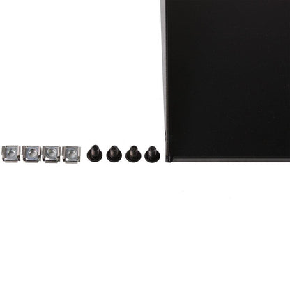 Rockstable 2 HE 19" Fachboden - Regalboden - Schwarz - Stahl - 20 kg - 2U - Oval