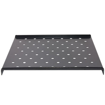 Rockstable 1HE 19" Fachboden - Regalboden - Schwarz - Stahl - 20 kg - 1U - Oval