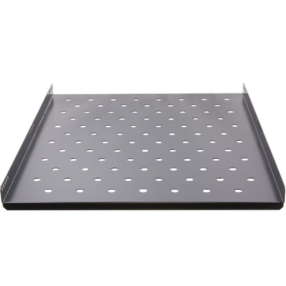 Rockstable 1HE 19" Fachboden - Regalboden - Schwarz - Stahl - 20 kg - 1U - Oval