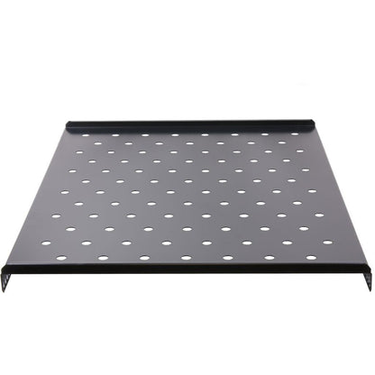 Rockstable 1HE 19" Fachboden - Regalboden - Schwarz - Stahl - 20 kg - 1U - Oval