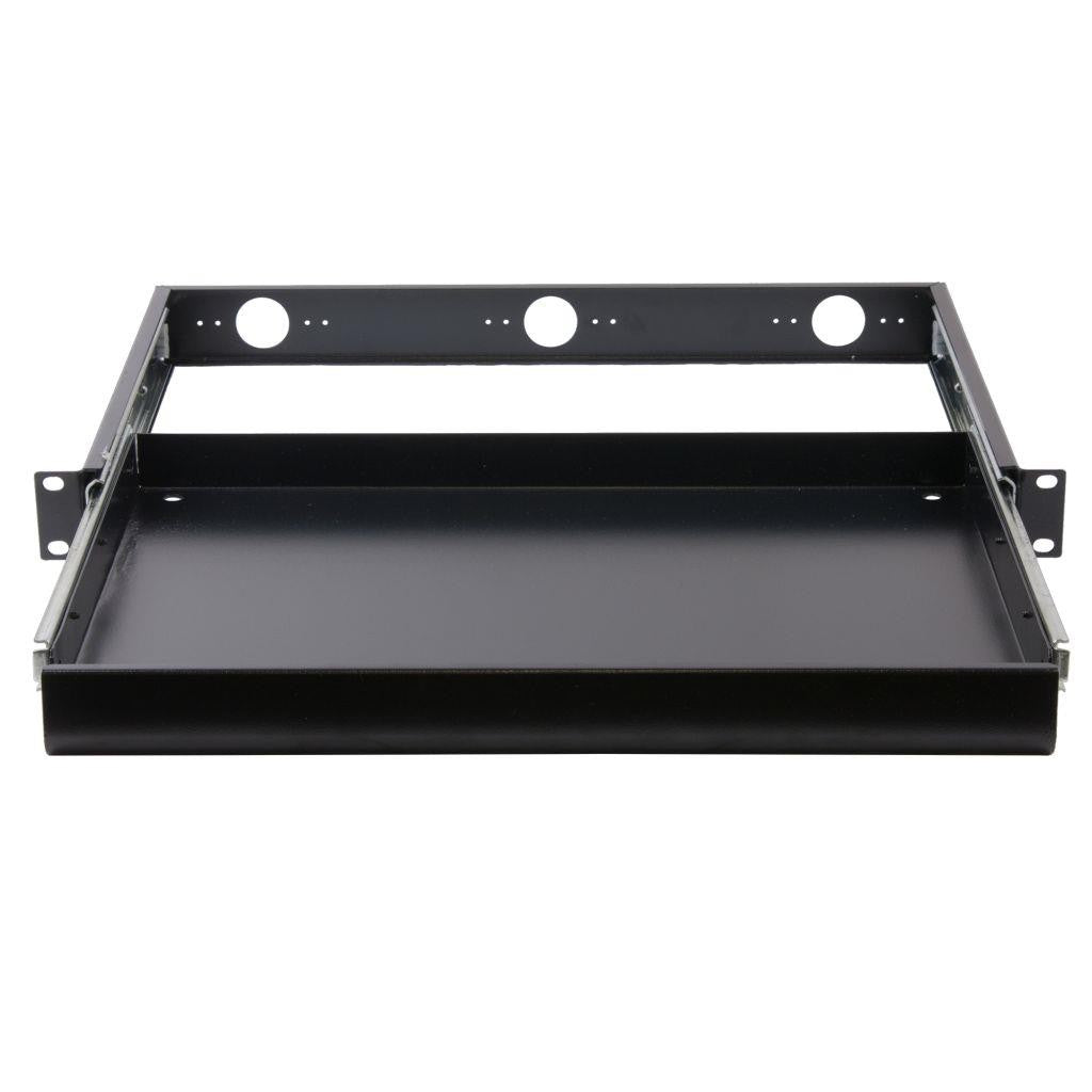 Rockstable 1 HE 19" Schublade - Schubladeneinheit - Schwarz - Stahl - 1U - Oval - 48,3 cm (19 Zoll)