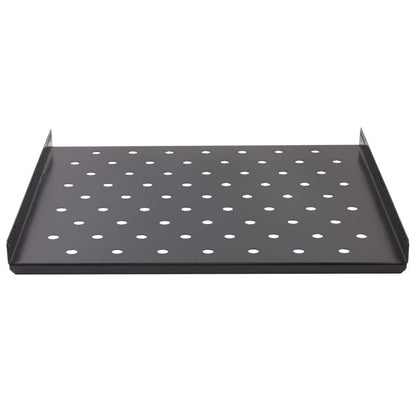 Rockstable 1 HE 19" Schwerlast Fachboden - Regalboden - Schwarz - SPCC - Stahl - 60 kg - 1U - Oval