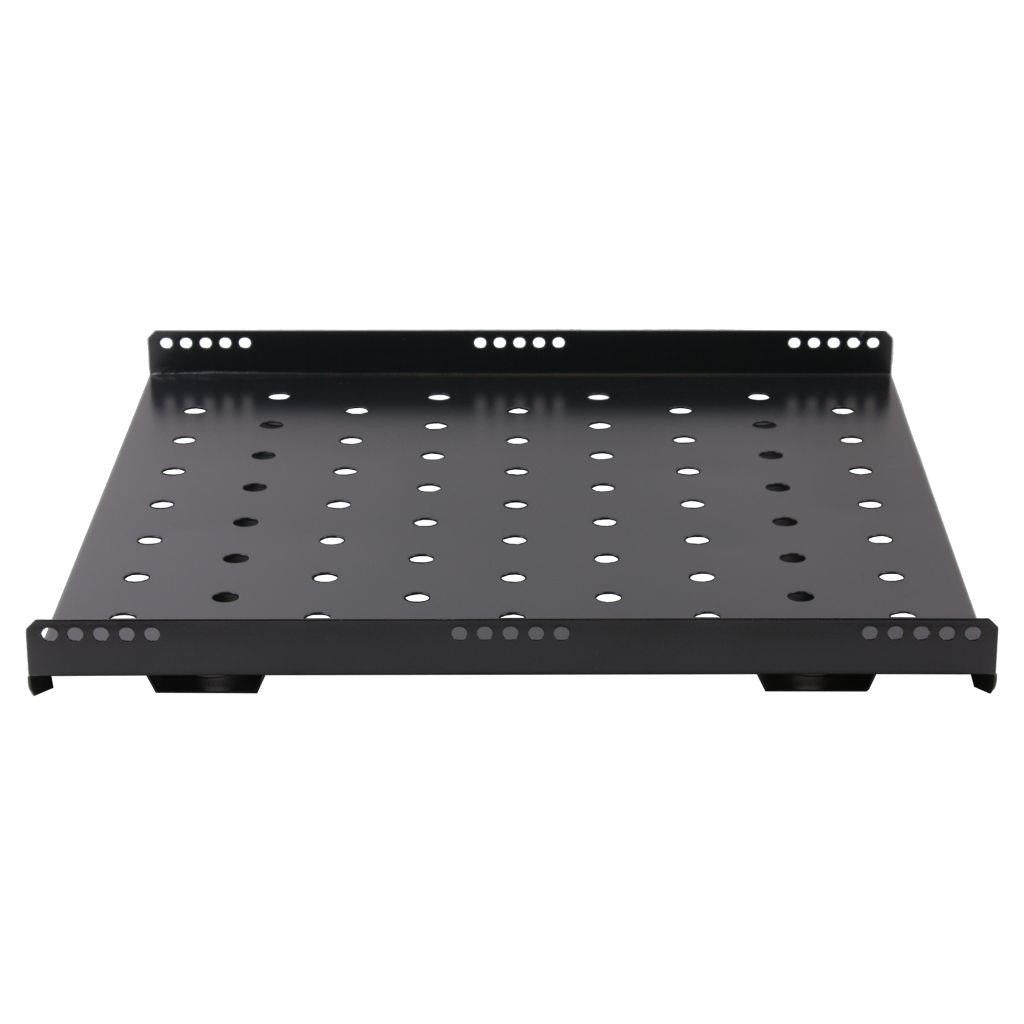 Rockstable 1 HE 19" Schwerlast Fachboden - Regalboden - Schwarz - SPCC - Stahl - 60 kg - 1U - Oval