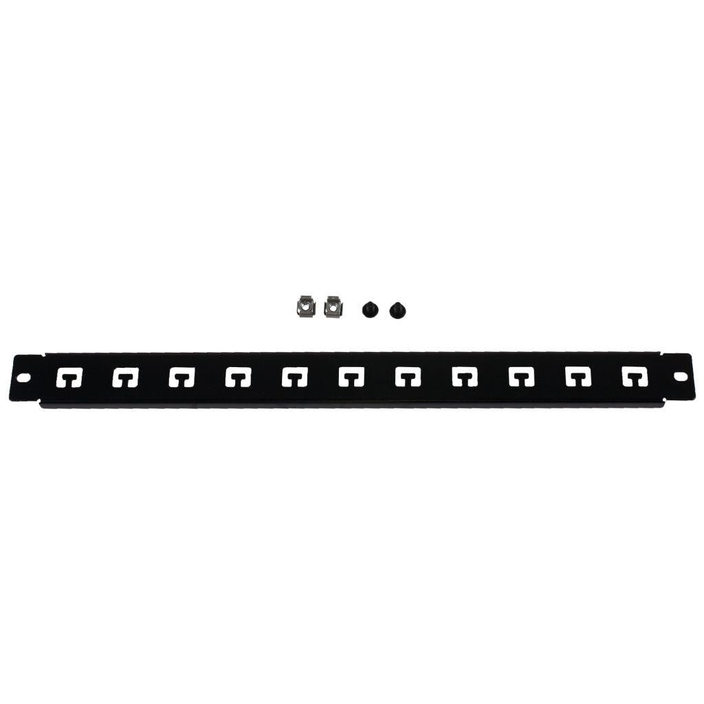 Rockstable 1 HE 19" Rangierpanel - Kabelmanagementtafel - Schwarz - SPCC - Stahl - 1U - 48,3 cm (19 Zoll) - 485 mm
