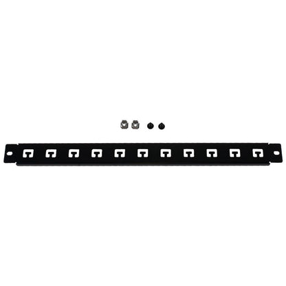 Rockstable 1 HE 19" Rangierpanel - Kabelmanagementtafel - Schwarz - SPCC - Stahl - 1U - 48,3 cm (19 Zoll) - 485 mm