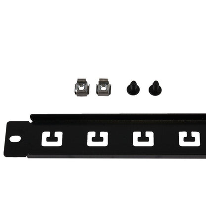 Rockstable 1 HE 19" Rangierpanel - Kabelmanagementtafel - Schwarz - SPCC - Stahl - 1U - 48,3 cm (19 Zoll) - 485 mm