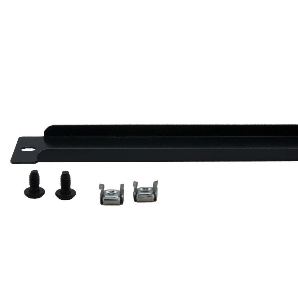Rockstable 1 HE 19" Abdeckplatte - Regal-Abdeckung - Schwarz - SPCC - Stahl - 1U - Oval - 48,3 cm (19 Zoll)