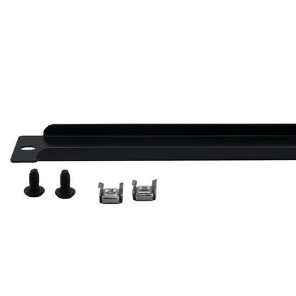 Rockstable 1 HE 19" Abdeckplatte - Regal-Abdeckung - Schwarz - SPCC - Stahl - 1U - Oval - 48,3 cm (19 Zoll)