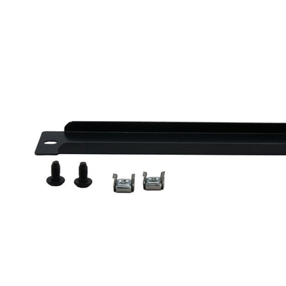 Rockstable 1 HE 19" Abdeckplatte - Regal-Abdeckung - Schwarz - SPCC - Stahl - 1U - Oval - 48,3 cm (19 Zoll)