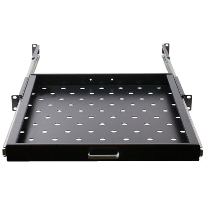 Rockstable 1 HE 19 Zoll Fachboden ausziehbar, perforiert | 565mm tief