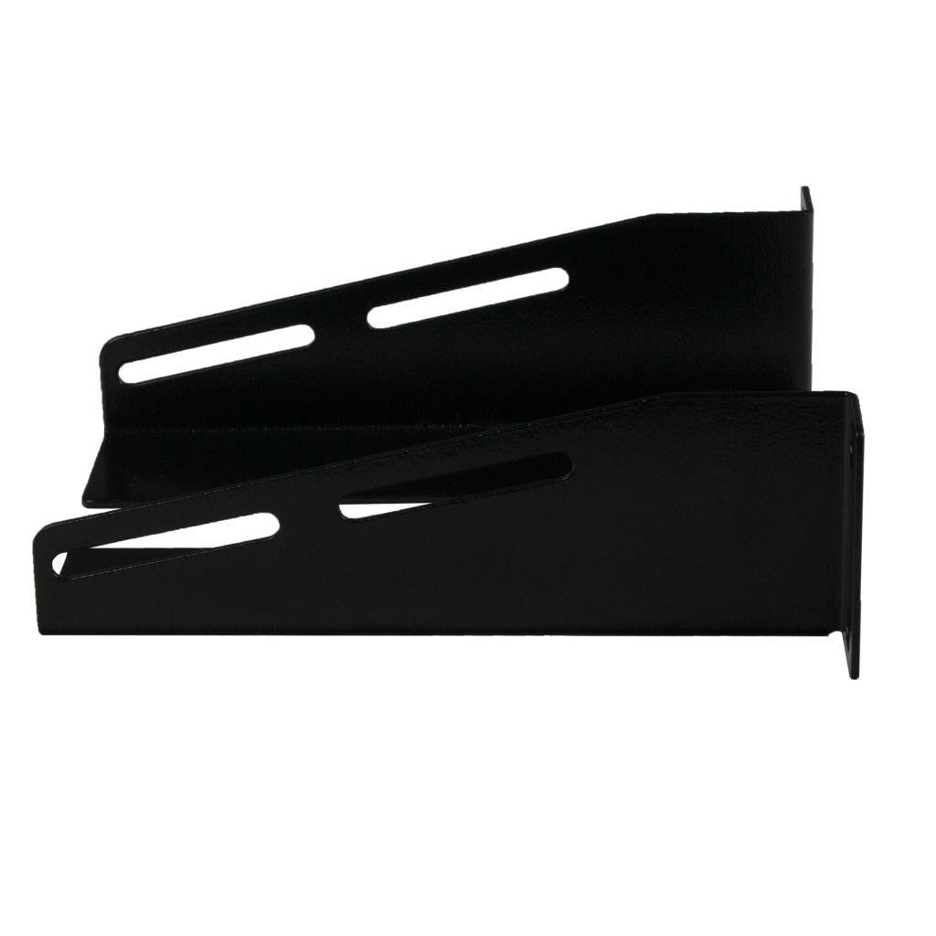 Rockstable 10" L-Trageschienen - Regal-Schienenset - Schwarz - SPCC - Stahl - 1U - Oval - 25,4 cm (10 Zoll)