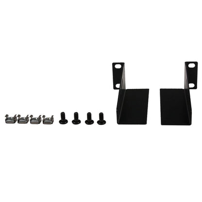 Rockstable 10" L-Trageschienen - Regal-Schienenset - Schwarz - SPCC - Stahl - 1U - Oval - 25,4 cm (10 Zoll)