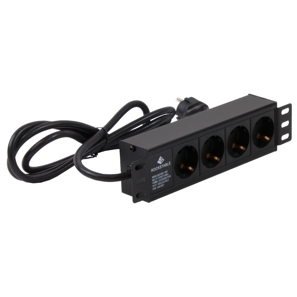 Rockstable 1 HE 10 zoll Steckdosenleiste 4-fach - RS10-33PDU4 - 4260714311649