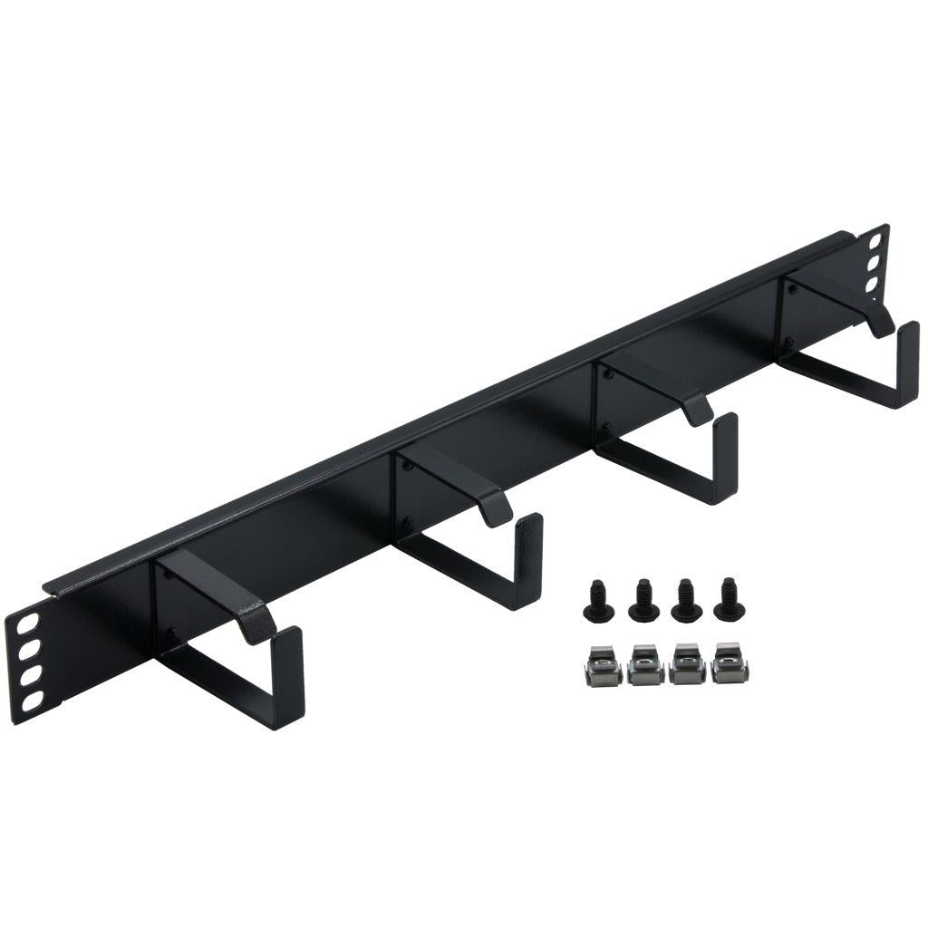 Rockstable 1 HE 19 Zoll Kabelmanagement | 4 Klemmen