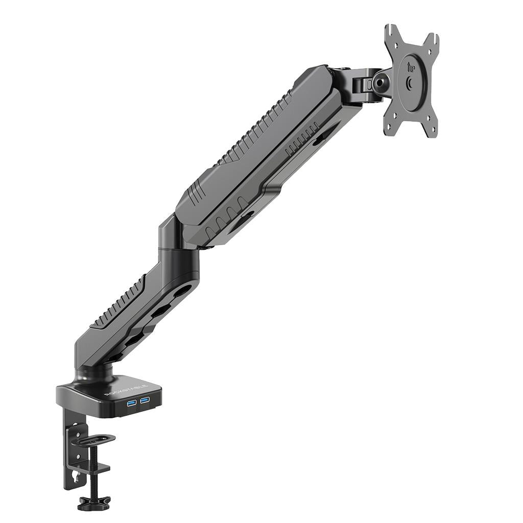 Rockstable Monitorarm | Monitorhalterung Advanced USB, für 13-27 Zoll Flat oder Curved Bildschirme