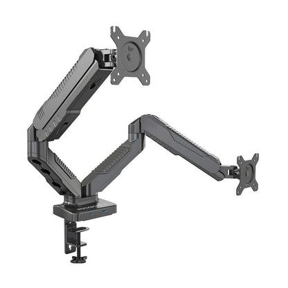 Rockstable Monitorarm | Monitorhalterung Advanced USB, für 13-27 Zoll Flat oder Curved Bildschirme