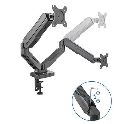 Rockstable Monitorarm | Monitorhalterung Advanced USB, für 13-27 Zoll Flat oder Curved Bildschirme