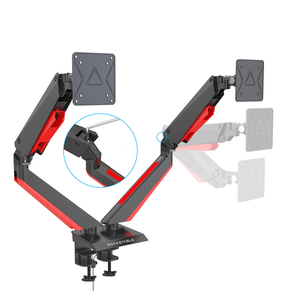 Rockstable Monitorarm | Monitorhalterung Advanced light, für 13-32 Zoll Flat oder Curved Bildschirme - RS-MM008 - 4260714311861