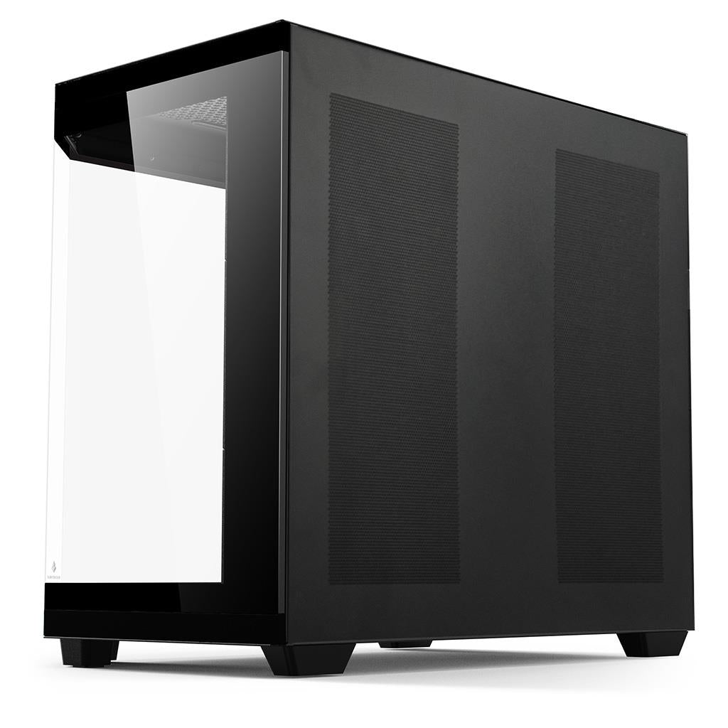 Rockstable Stonecliff Computer Case ATX, mATX, ITX 180° Glas Panorama | Unterstützt Mainboards mit hinteren Anschlüssen