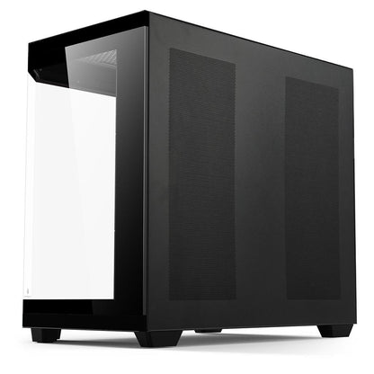 Rockstable Stonecliff Computer Case ATX, mATX, ITX 180° Glas Panorama | Unterstützt Mainboards mit hinteren Anschlüssen